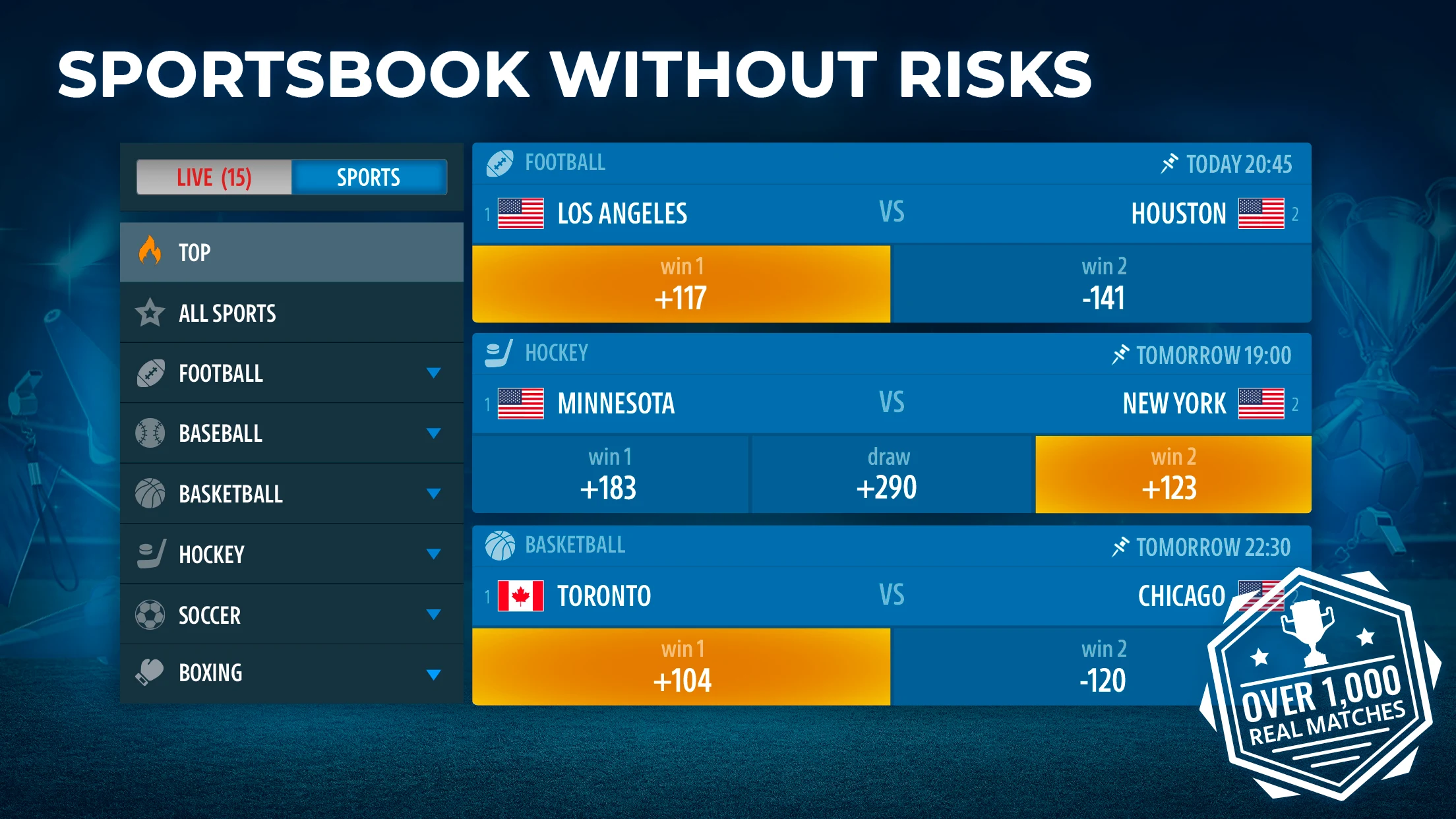 Sportsbook by Pokerist screenshot