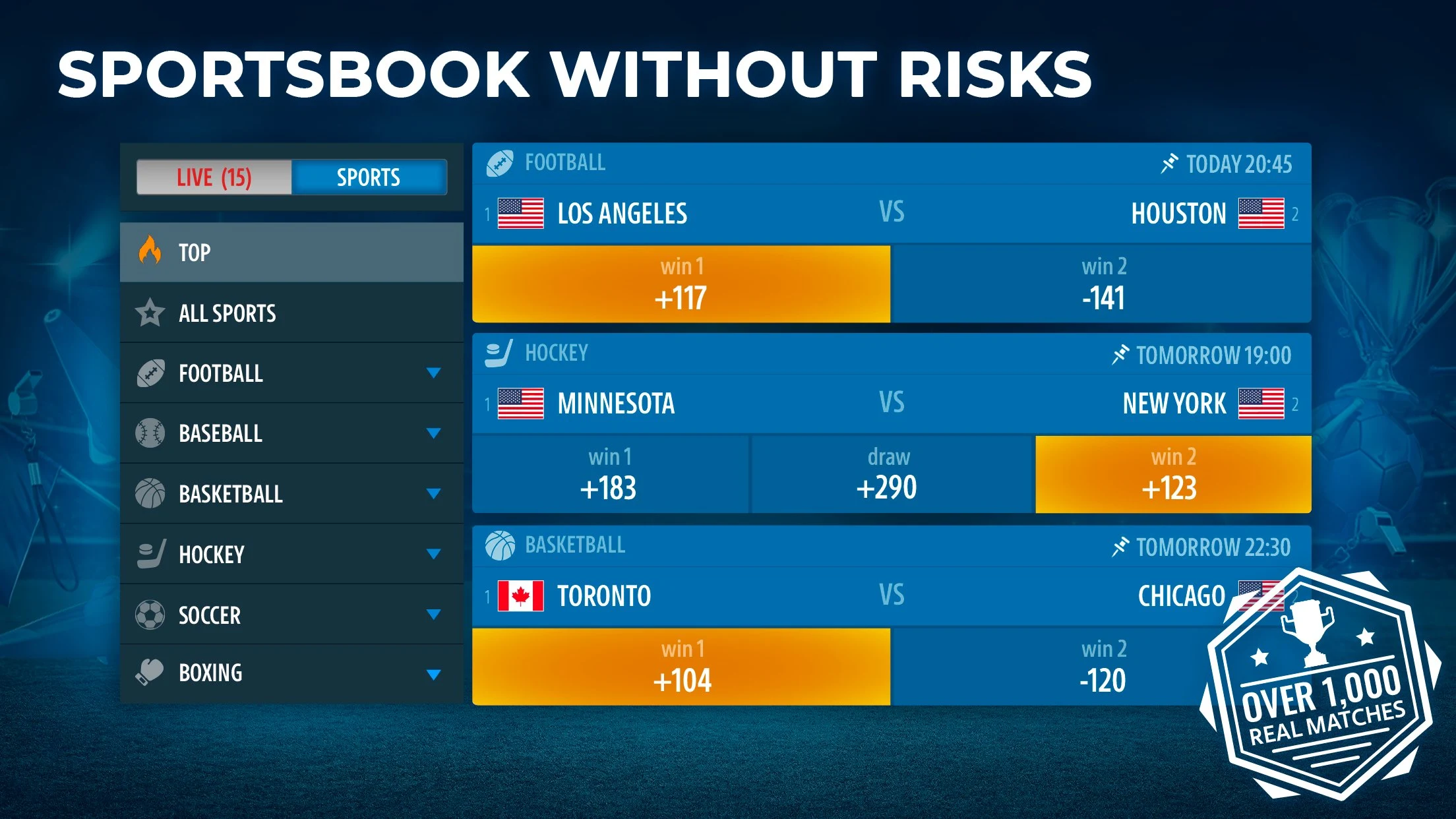 Sportsbook by Pokerist screenshot
